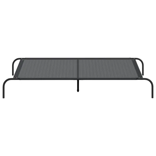 Povišeni krevet za pse crni 150x90x20 cm tekstil i čelik - Crna 150 x 90 cm Tekstilen Crna Cijena
