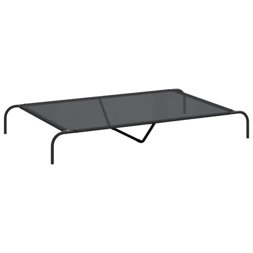 Povišeni krevet za pse crni 150x90x20 cm tekstil i čelik - Crna 150 x 90 cm Tekstilen Crna Cijena
