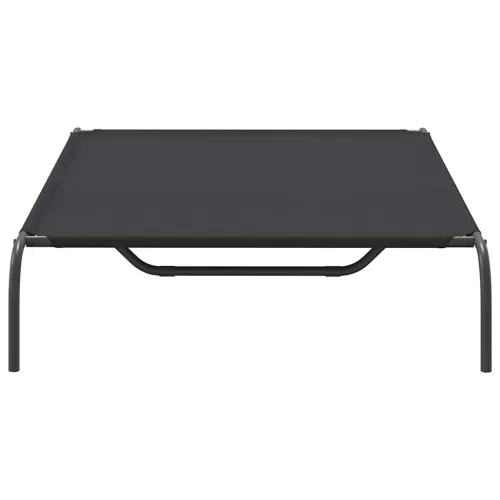 Povišeni krevet za pse crni 130x80x20 cm Oxford tkanina i čelik - Crna 130 x 80 cm oxford fabric Crna Cijena