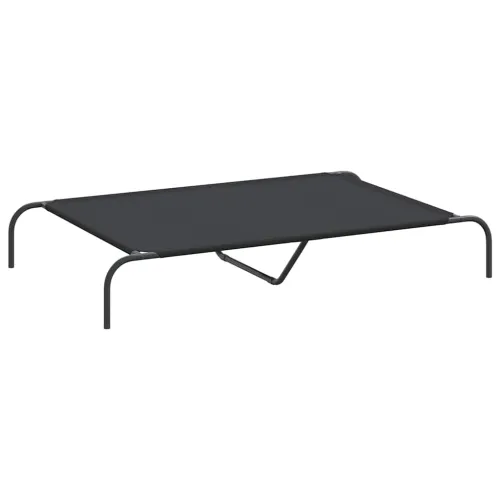 Povišeni krevet za pse crni 130x80x20 cm Oxford tkanina i čelik - Crna 130 x 80 cm oxford fabric Crna Cijena