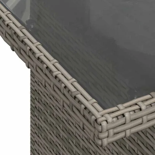 Sjedeća garnitura za vrt 7 kom. Siva poliratan - Siva Cijena