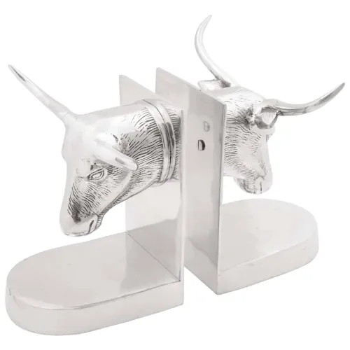 Držači za knjige 2 kom. Srebrno 21,5 x 15,5 x 20 cm Aluminij - Bik 15,5 x 12 x 20 cm Cijena
