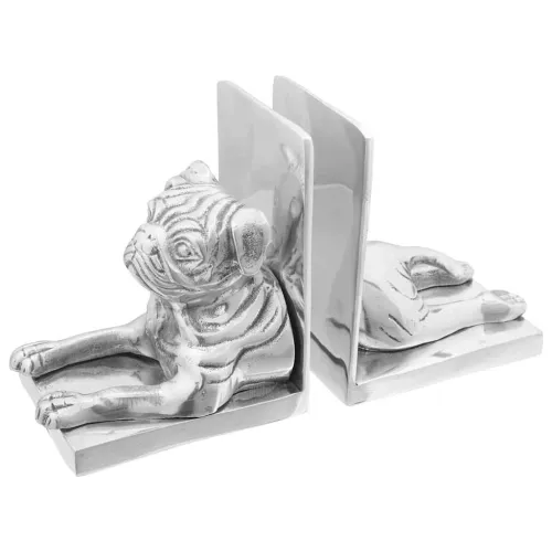 Držači za knjige 2 kom. Srebrno 12 x 15 x 18 cm Aluminij - Pas 12 x 15 x 18 cm Cijena