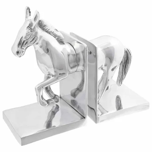Držači za knjige 2 kom. Srebrno 11 x 14 x 25 cm Aluminij - Konj 11 x 14 x 25 cm Cijena