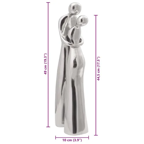Skulptura Srebrna 10 x 16 x 49 cm Aluminij Cijena