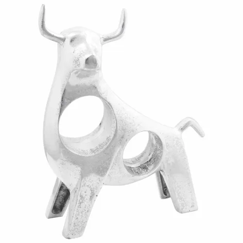 Skulptura bika Srebrno 22 x 9,5 x 34 cm Aluminij - 34 x 28 x 10 cm Cijena