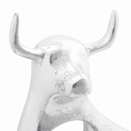 Skulptura bika Srebrno 22 x 9,5 x 34 cm Aluminij - 34 x 28 x 10 cm Cijena