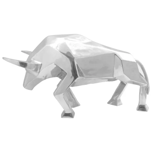 Skulptura bika Srebrno 74 x 23 x 30 cm Aluminij - 72 x 27 x 39 cm Cijena