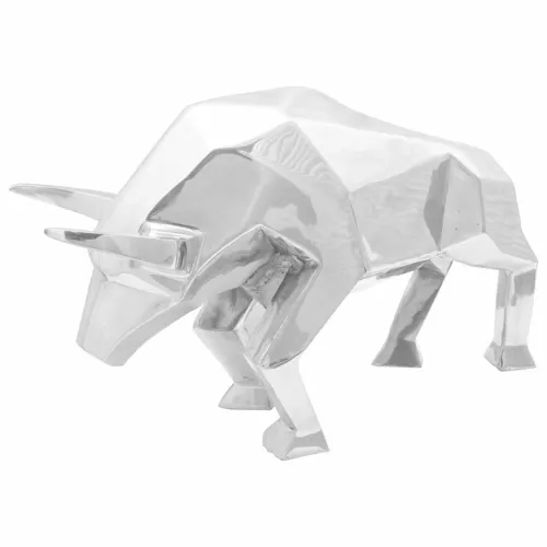 Skulptura bika Srebrno 74 x 23 x 30 cm Aluminij - 72 x 27 x 39 cm Cijena