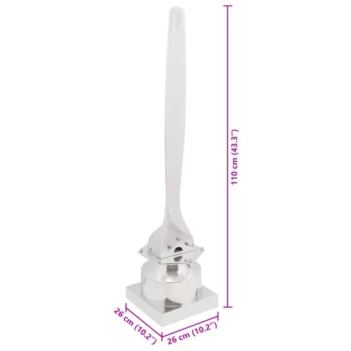 Skulptura Srebrna 26 x 26 x 110 cm Aluminij Cijena