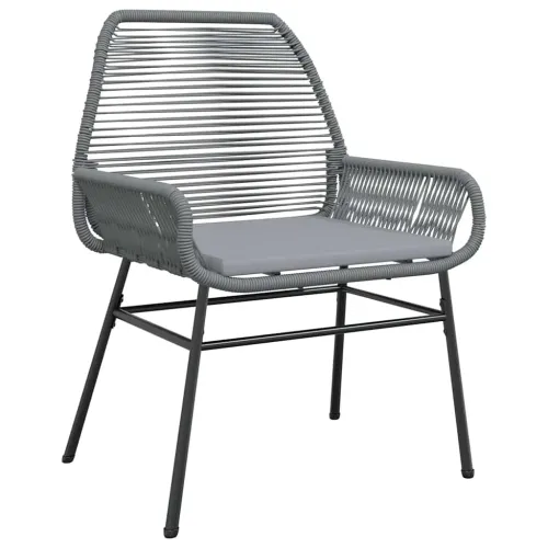 Vrtna garnitura - 5-dijelni vrtni blagovaonski set s jastucima poliratan i staklo - Siva 160 x 80 x 74 cm 4 Cijena