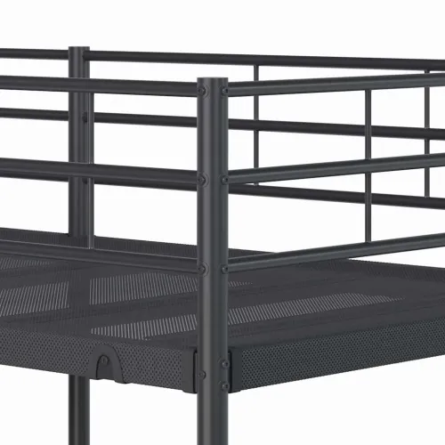 Krevet na kat bez madraca crni 90x190 cm čelik - Crna 90 x 190 cm Cijena