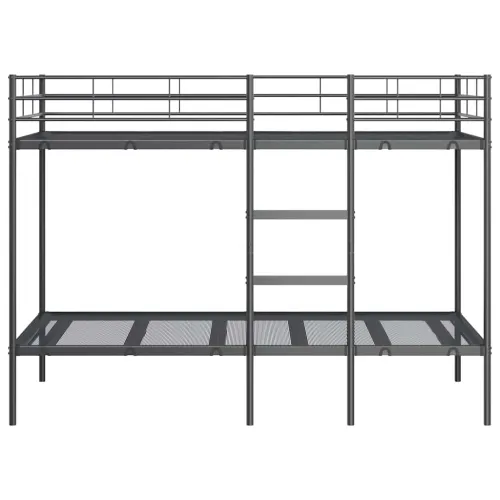 Krevet na kat bez madraca crni 90x190 cm čelik - Crna 90 x 190 cm Cijena