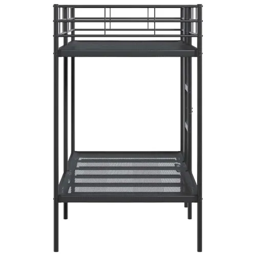 Krevet na kat bez madraca crni 90x190 cm čelik - Crna 90 x 190 cm Cijena