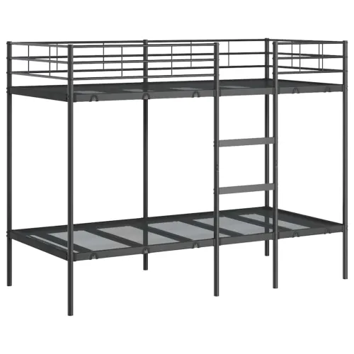 Krevet na kat bez madraca crni 90x190 cm čelik - Crna 90 x 190 cm Cijena