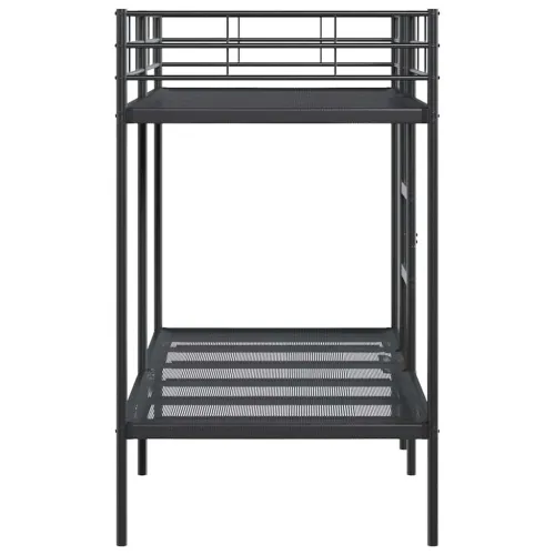 Krevet na kat bez madraca crni 100x190 cm čelik - Crna 100 x 190 cm Cijena