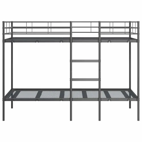 Krevet na kat bez madraca crni 100x190 cm čelik - Crna 100 x 190 cm Cijena