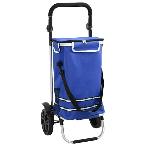Kolica za kupovinu Plava 36,5 x 46,5 x 100,5 cm Oxford tkanina - Plava Cijena