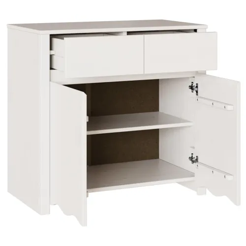 Kreveta Drammen Bijelo 79 x 43 x 75.5 cm Čvrsto borovo drvo - Bijelo Cijena