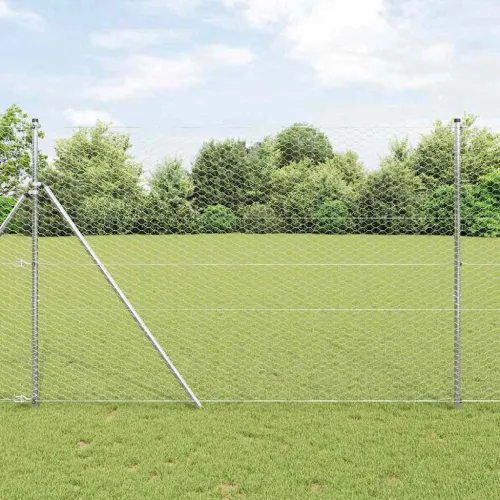 Heksagonalna ograda 1,6 x 50 m Pocinčani čelik Srebrna - 50 x 1,6 m 36 mm Pocinčani čelik Cijena