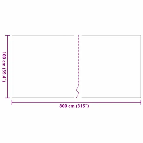 Umjetna trava 800 x 100 x 4 cm PP i PE - Crna 1 x 8 m 40 mm Cijena