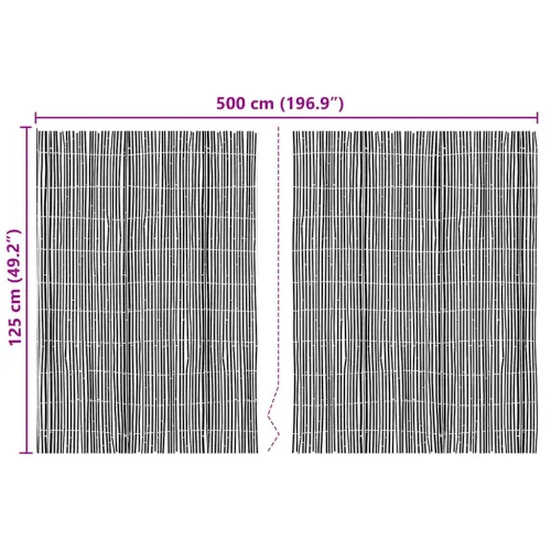 Bambusova ograda 500 x 125 cm Bambus Prirodna - 500 x 125 cm Cijena