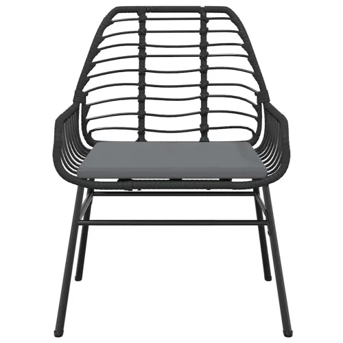 Vrtna garnitura - 5-dijelni vrtni blagovaonski set s jastucima od crnog - Crna i tamno siva 80 x 80 x 74 cm 4 Cijena
