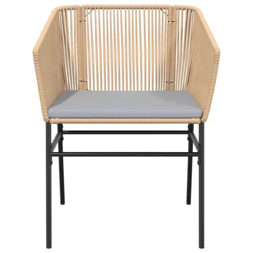 Vrtna garnitura - 5-dijelni vrtni blagovaonski set s jastucima poliratan i staklo - Smeđa 80 x 80 x 74 cm 4 Cijena