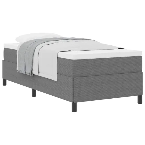 Box spring krevet Svjetlosiva 90 x 190 cm Kordura tekstil - Svjetlosiva 90 x 190 cm Cijena