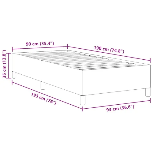 Box spring krevet Svjetlosiva 90 x 190 cm Kordura tekstil - Svjetlosiva 90 x 190 cm Cijena