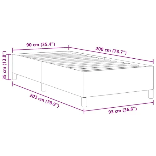 Box spring krevet Tamnosiva 90 x 200 cm Kordura tekstil - Tamnosiva 90 x 200 cm Cijena