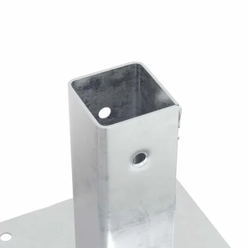 Postolja za stupove kvadratna 12 kom 51x51 mm pocinčani čelik - Srebrno 51 x 51 mm 12 Cijena