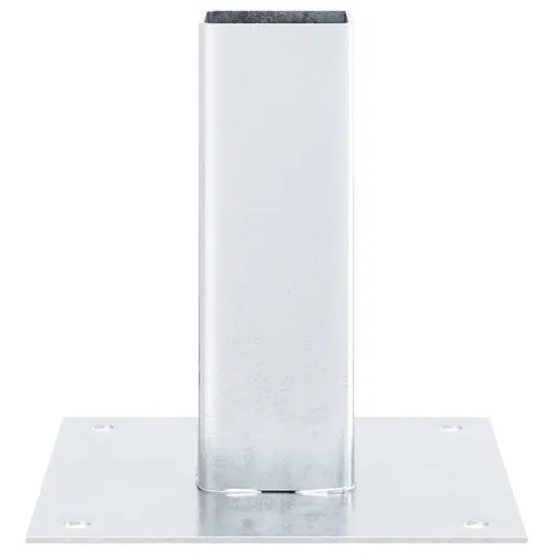 Postolja za stupove kvadratna 12 kom 51x51 mm pocinčani čelik - Srebrno 51 x 51 mm 12 Cijena
