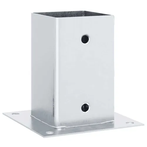 Postolja za stupove kvadratna 4 kom 81x81 mm pocinčani čelik - Srebrno 81 x 81 mm 4 Cijena