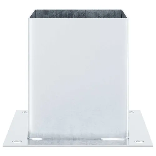 Postolja za stupove kvadratna 12 kom 121x121 mm pocinčani čelik - Srebrno 121 x 121 mm 12 Cijena