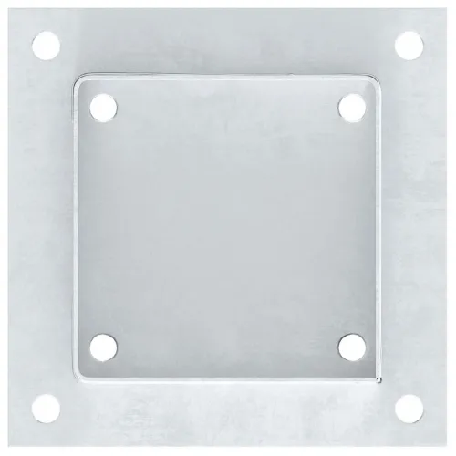 Postolja za stupove kvadratna 12 kom 121x121 mm pocinčani čelik - Srebrno 121 x 121 mm 12 Cijena