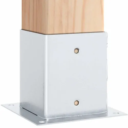 Postolja za stupove kvadratna 12 kom 121x121 mm pocinčani čelik - Srebrno 121 x 121 mm 12 Cijena