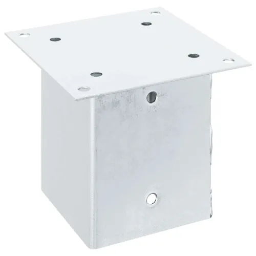 Postolja za stupove kvadratna 12 kom 121x121 mm pocinčani čelik - Srebrno 121 x 121 mm 12 Cijena