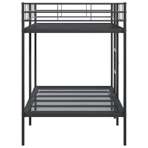Krevet na kat bez madraca crni 100x200 cm čelik - Crna 100 x 200 cm Cijena