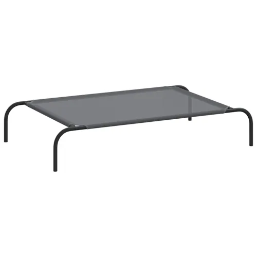 Povišeni krevet za pse sivi 110x65x20 cm tekstil i čelik - Siva 110 x 65 cm Tekstilen Cijena