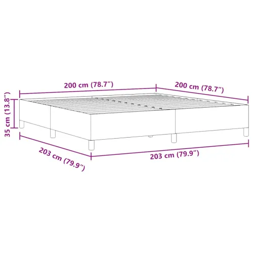 Box spring krevet Plava 200 x 200 cm Kordura tekstil - Plava 200 x 200 cm Cijena