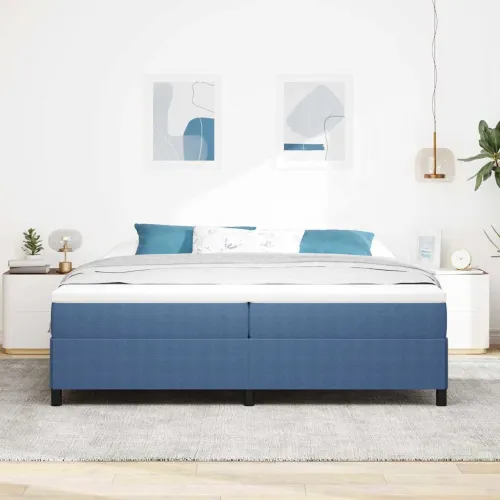 Box spring krevet Plava 200 x 200 cm Kordura tekstil - Plava 200 x 200 cm Cijena