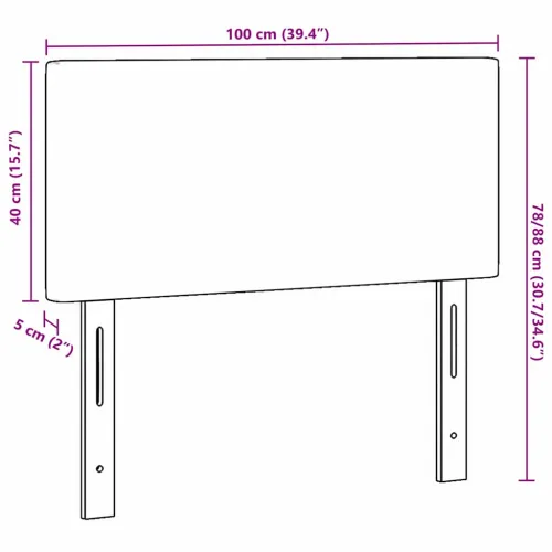 Uzglavlje Krema 100 cm Kordura tekstil - Krema 100 cm Nizak uzglavlju Cijena