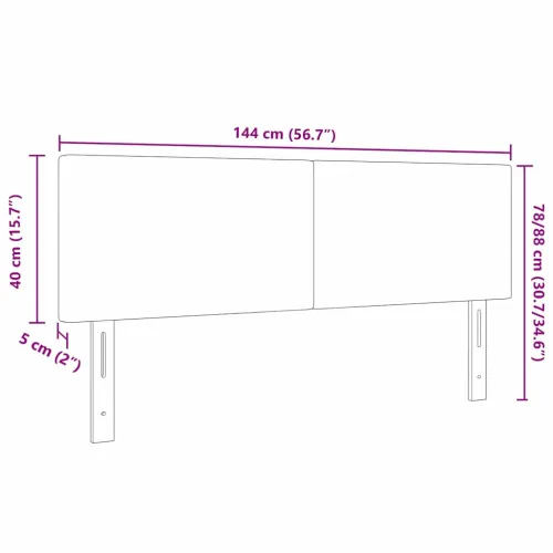 Uzglavlje Svijetlo siva 144 cm Kordura tekstil - Svjetlosiva 140 cm Nizak uzglavlju Cijena