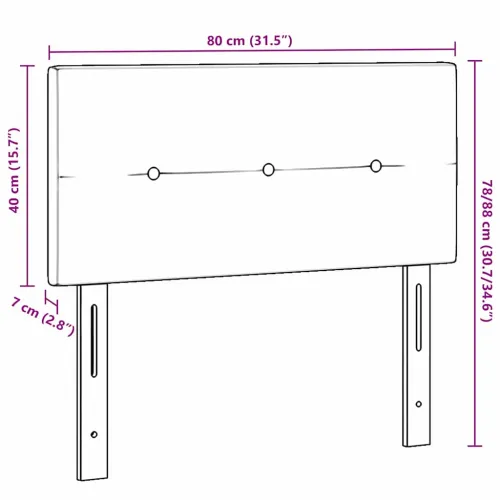 Uzglavlje podesivo po visini s uzglavljem Plava 80 cm tkanina - Plava 80 cm Nizak uzglavlju Cijena
