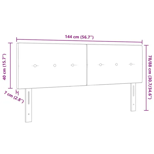 Uzglavlje podesivo po visini s uzglavljem Crna 144 cm tkanina - Crna 140 cm Nizak uzglavlju Cijena
