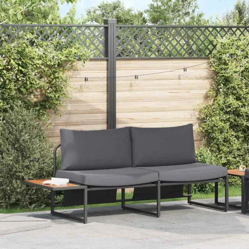 Vrtni kauč s jastukom Antracit 200,5 x 70 x 85,5 cm Čelik - Antracit Cijena