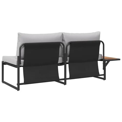 Vrtni kauč s jastukom Svijetlo siva 200,5 x 70 x 85,5 cm Čelik - Svjetlosiva Cijena