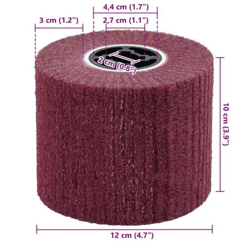 Brusni valjci 3 kom. Crvena 12 x 12 x 10 cm Sintetička vlakna - 400 brusni papir Cijena