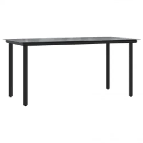 Vrtna garnitura - 5-dijelni vrtni blagovaonski set s jastucima od crnog - Crna i tamno siva 160 x 80 x 74 cm 4 Cijena